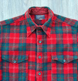 Sm/Med - Vintage 1940s Pendleton Red Plaid Button Up Field Shirt