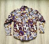 Medium - Vintage 90s Mine & Bill's Wild Western Print Button Up Shirt