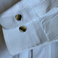 Med/Large - Vintage 90s Express Rider White w/Denim Collar Button Up Shirt