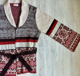 Womens Small - Vintage 80s Sears Belted Cardigan / Sweater