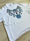 Sm/Med - Vintage 90s Southwestern / Tribal Necklace Print Cropped T-Shirt