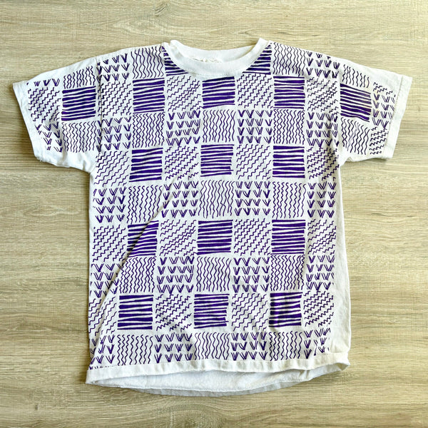 Medium - Vintage 90s Geometric / Abstract Print T-Shirt
