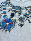Sm/Med - Vintage 90s Southwestern / Tribal Necklace Print Cropped T-Shirt