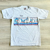 Sm/Med - Vintage 90s Texas Sailboat Wraparound Puff T-Shirt