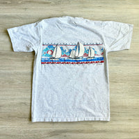 Sm/Med - Vintage 90s Texas Sailboat Wraparound Puff T-Shirt