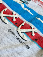 Sm/Med - Vintage 90s Texas Sailboat Wraparound Puff T-Shirt