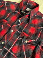 Sm/Med - Vintage 60s H Bar C Plaid Flannel Pearlsnap Western Shirt