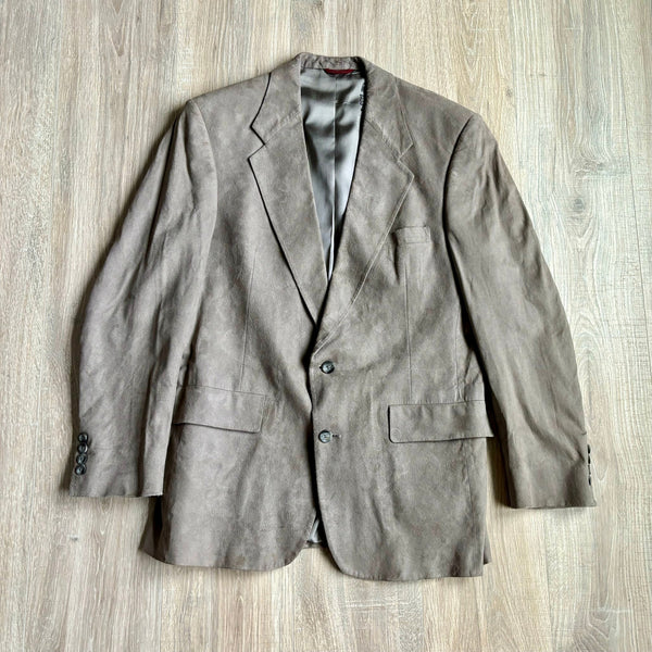 Vintage 90s Christian Dior DiorSuede Blazer / Sport Coat (Medium 40)