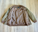 Vintage 90s Suede Leather Bomber Jacket (Mens Medium)