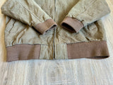 Vintage 90s Suede Leather Bomber Jacket (Mens Medium)