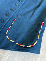 Vintage 70s Panhandle Slim Denim Vest w/ RWB Piping (Women's S/M)