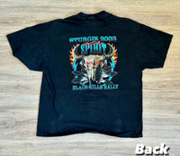 M/L - Classic 2003 Sturgis Eagle Tribal Cow Skull Biker T-Shirt