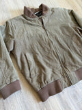 Vintage 90s Suede Leather Bomber Jacket (Mens Medium)