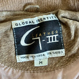 Vintage 90s Suede Leather Bomber Jacket (Mens Medium)