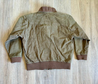 Vintage 90s Suede Leather Bomber Jacket (Mens Medium)