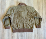 Vintage 90s Suede Leather Bomber Jacket (Mens Medium)