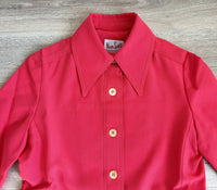 Small - Vintage 70s Pink Polyester Leisure Jacket