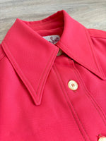 Small - Vintage 70s Pink Polyester Leisure Jacket