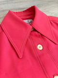 Small - Vintage 70s Pink Polyester Leisure Jacket