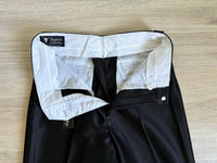Vintage 80s Black Polyester Western Suit Pants (30 Waist)