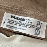 Classic Wrangler Wrancher Khaki Polyester Western Dress Jeans (30x34)