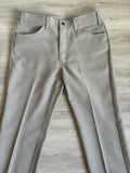 Vintage 70s Levis Beige Polyester Western Dress Jeans (36 waist)