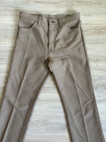 Classic Wrangler Wrancher Tan Polyester Western Dress Jeans (32 waist)