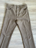 Classic Wrangler Wrancher Tan Polyester Western Dress Jeans (32 waist)