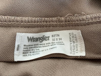 Classic Wrangler Wrancher Tan Polyester Western Dress Jeans (32 waist)