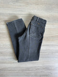 Vintage 70s Wrangler Faded Black / Gray MWZ Western Cowboy Cut Jeans (29 waist)