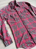 Sm/Med - Vintage 60s Sheplers Plaid Flannel Western Pearlsnap Shirt