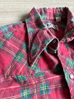 Sm/Med - Vintage 60s Sheplers Plaid Flannel Western Pearlsnap Shirt