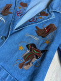 Sm/Med - Vintage 90s Western Embroidered Blazer