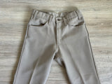 Vintage 70s Levis Beige Polyester Western Dress Jeans (29 waist)