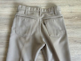 Vintage 70s Levis Beige Polyester Western Dress Jeans (29 waist)