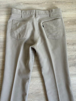 Vintage 70s Levis Beige Polyester Western Dress Jeans (36 waist)