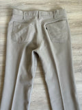 Vintage 70s Levis Beige Polyester Western Dress Jeans (36 waist)