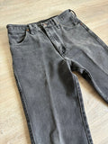 Vintage 70s Wrangler Faded Black / Gray MWZ Western Cowboy Cut Jeans (29 waist)
