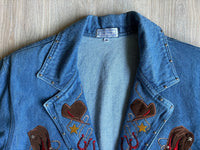 Sm/Med - Vintage 90s Western Embroidered Blazer