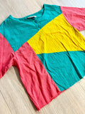 Womens Med - Vintage 80s Two Potato Cropped Abstract Shirt