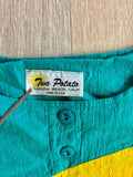 Womens Med - Vintage 80s Two Potato Cropped Abstract Shirt