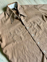 L/XL - Vintage 50s/60s Golden Touch Brown Chambray Leisure Shirt