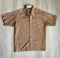 L/XL - Vintage 50s/60s Golden Touch Brown Chambray Leisure Shirt
