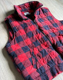 Large - Vintage 90s Repage Red / Blue Buffalo Plaid Vest
