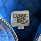 Medium - Vintage 90s Ozark Trail Blue / Black Checkered Plaid Vest