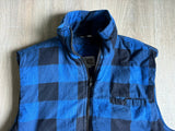 Medium - Vintage 90s Ozark Trail Blue / Black Checkered Plaid Vest