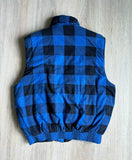 Medium - Vintage 90s Ozark Trail Blue / Black Checkered Plaid Vest