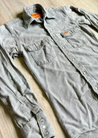 Sm/Med - Classic Wrangler Gray Western Pearlsnap FR Work Shirt