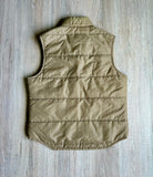 Medium - Vintage 80s Sears Beige/Brown Poly Filled Puffer Vest