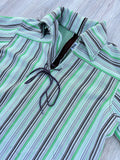 Vintage 70s Koko Knits Striped Polyester Pullover / Leisure shirt - Small/Medium